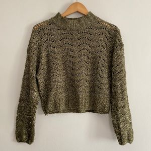 Urban Outfitters Pointelle Oversized Sweater Women Size XS